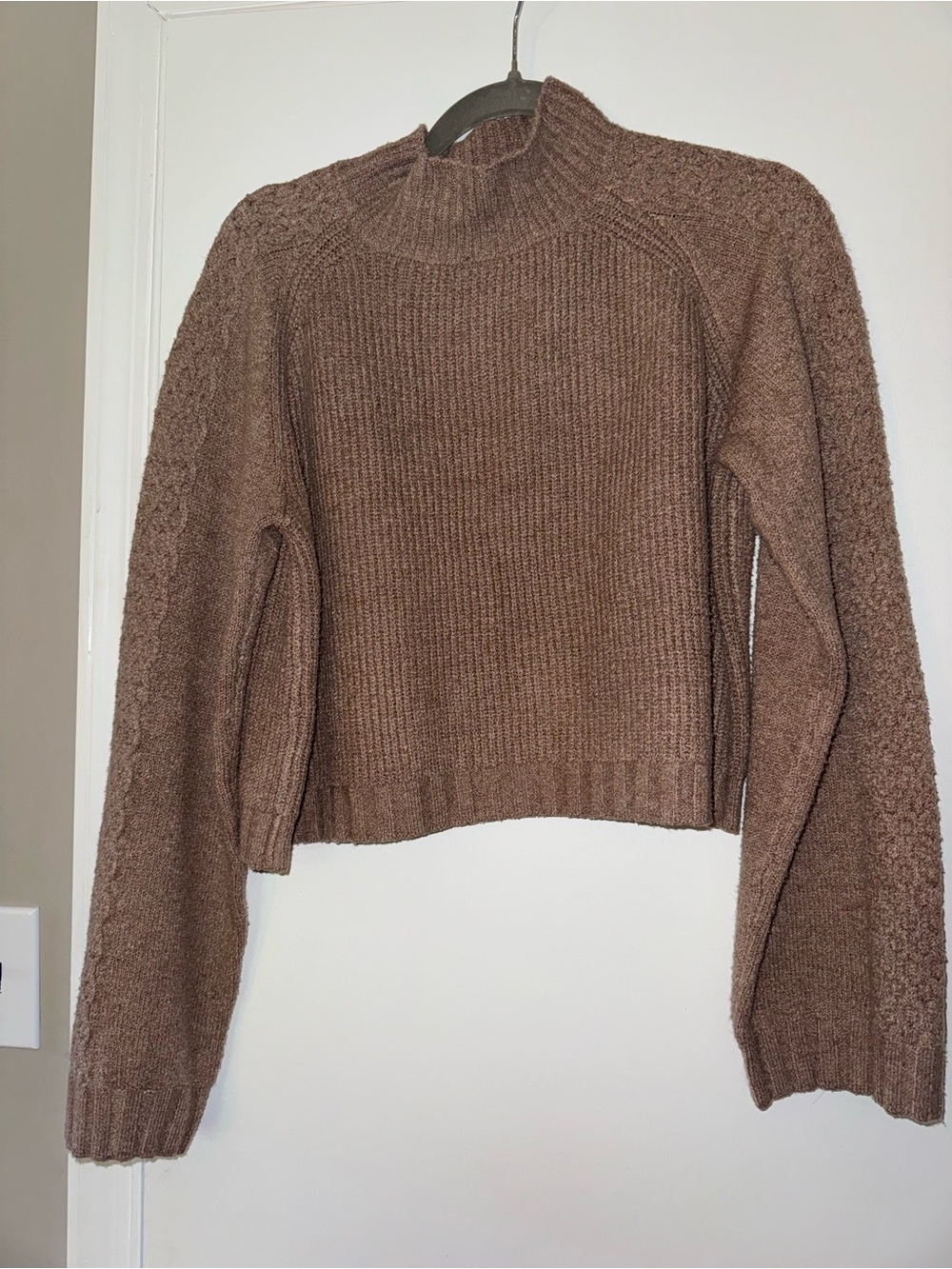 wild fable Brown Mock Neck Knit Sweater